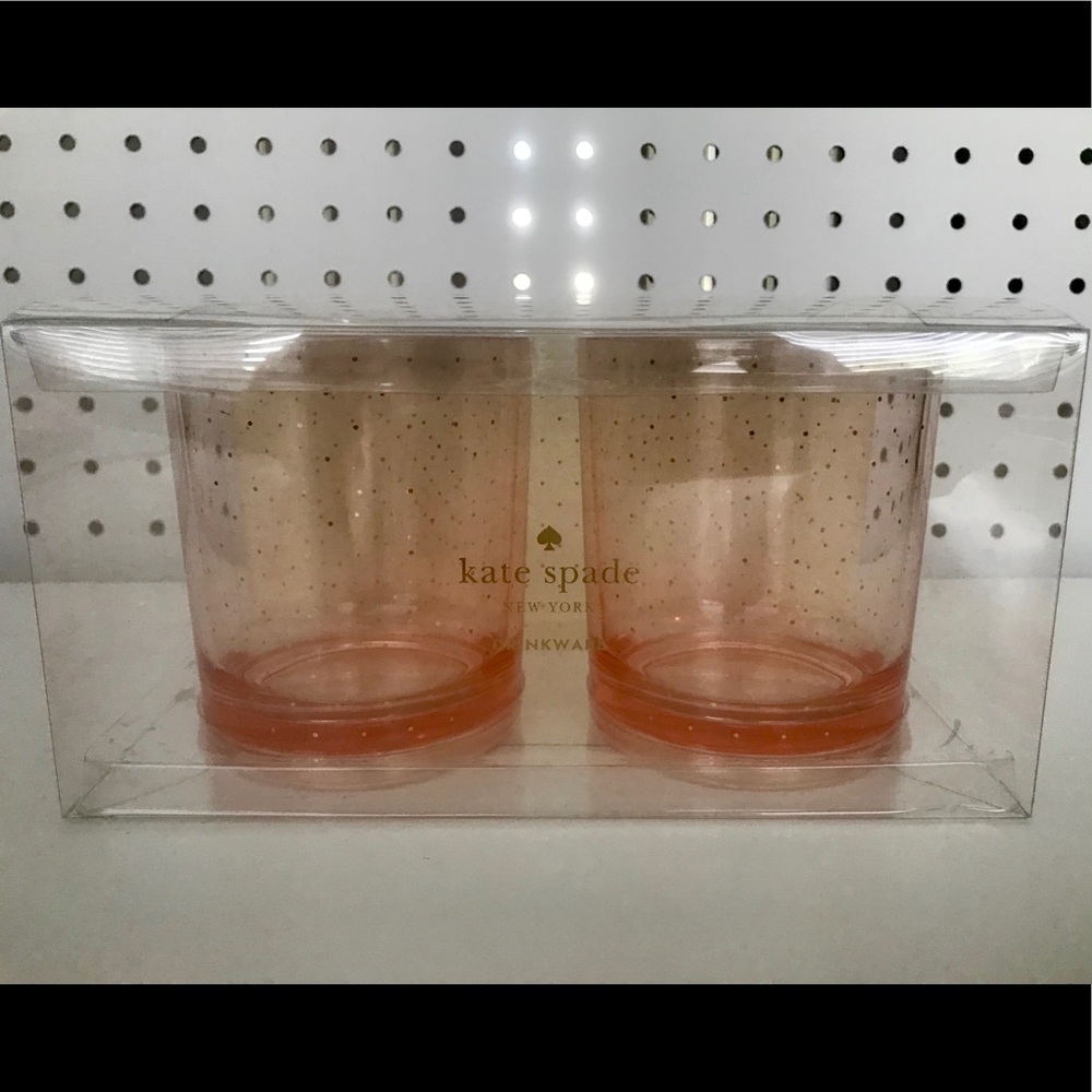 NIB Kate Spade ♠️ Set of 2 plastic tumblers